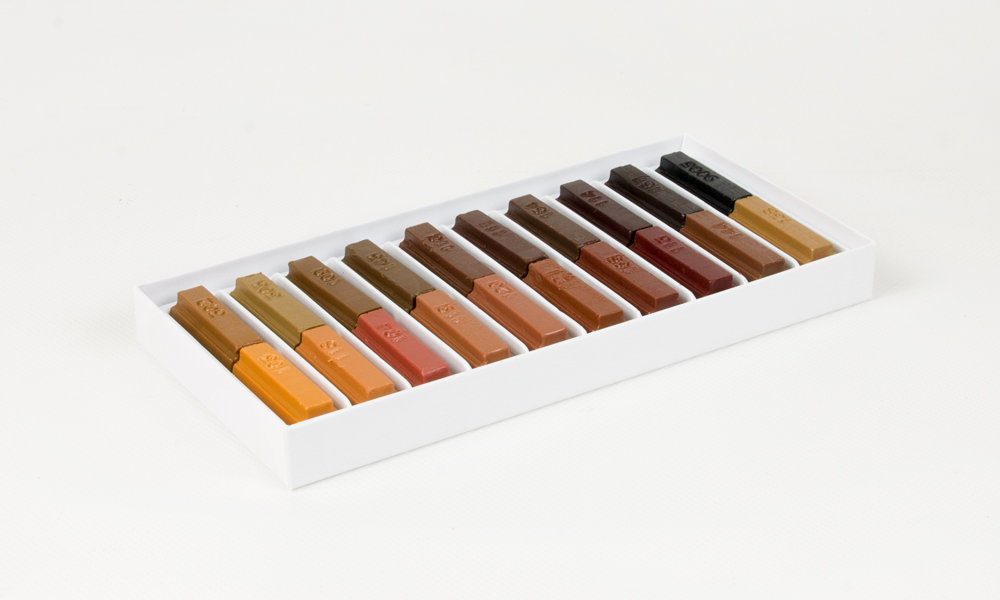 Soft Wax, Dark Wood Tone Assortment 73B, 20 x 4 cm
