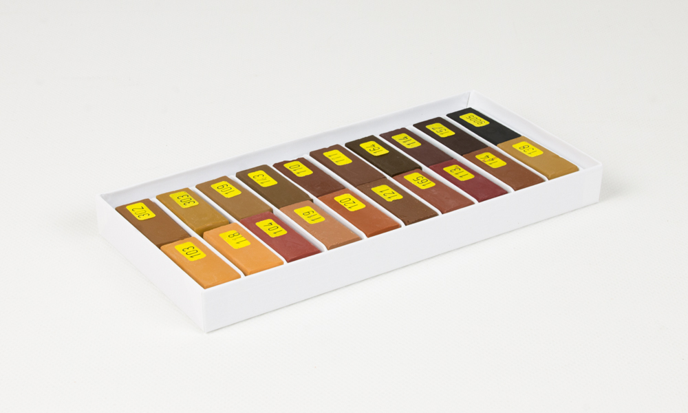 Hard Wax, Dark Wood Tone Assortment 73B, 20 x 4 cm